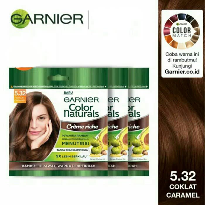 Garnier Color Natural Express - Coklat Karamel Harga & Review / Ulasan