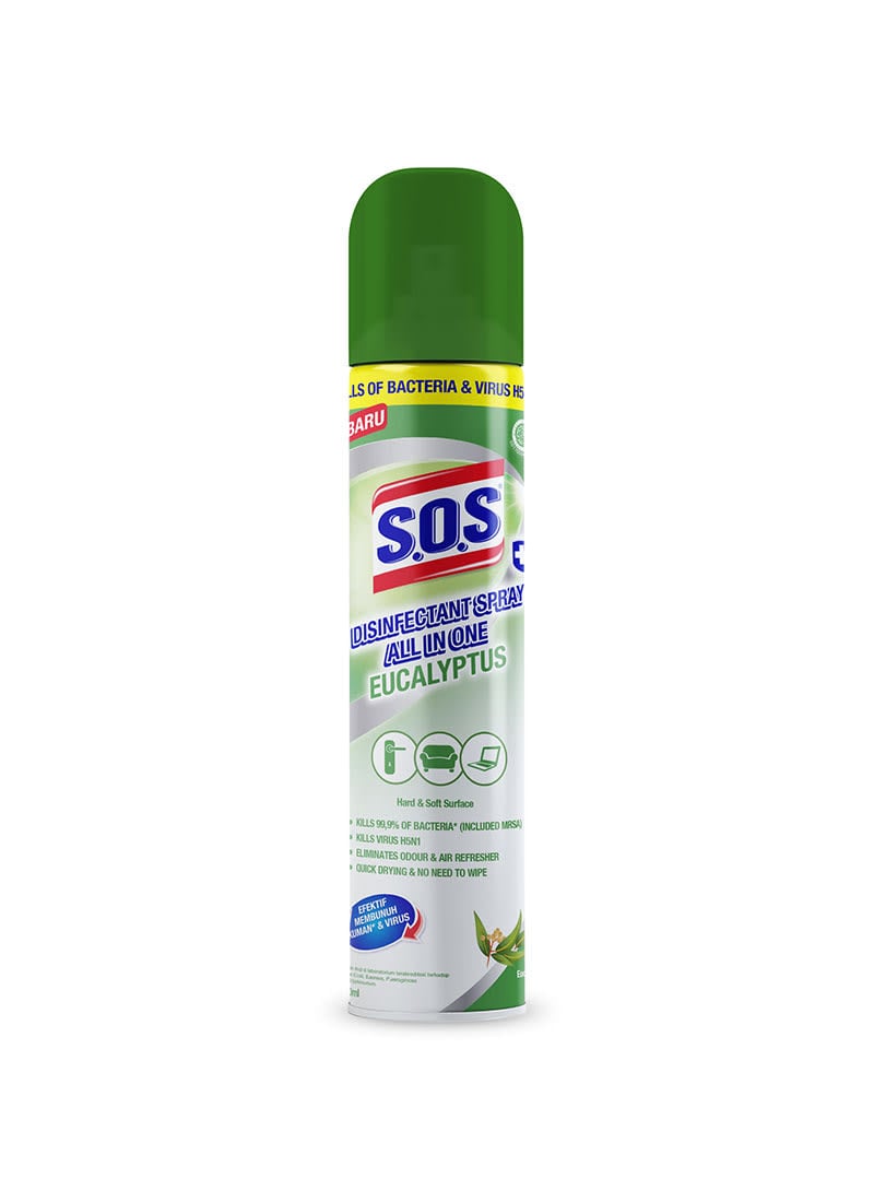 S.O.S Disinfectan Spray All In One Eucalyptus-1