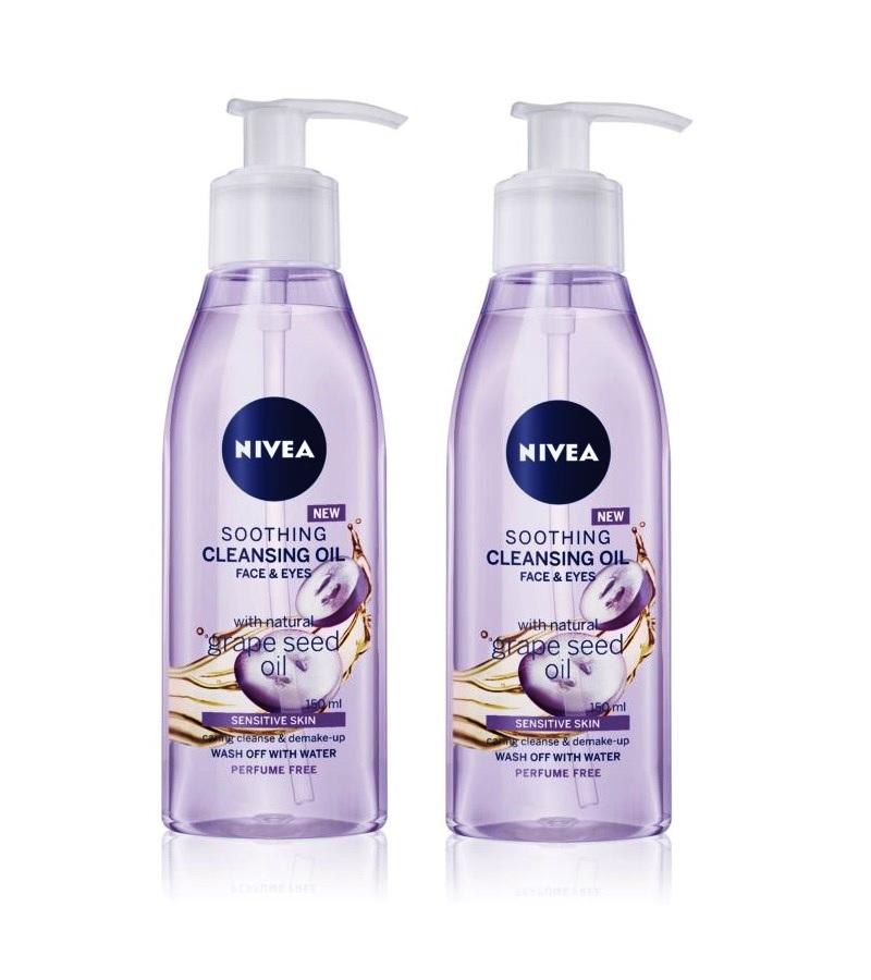 NIVEA Soothing Cleansing Oil with Grape Seed Oil Harga & Review