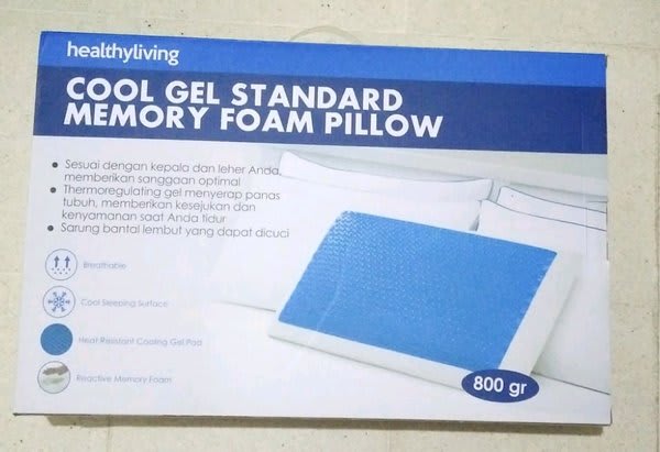 Healthy Living Cool Gel Standard Memory Foam Pillow