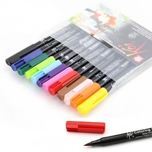 SAKURA KOI Coloring Brush Pen Harga & Review / Ulasan Terbaik di