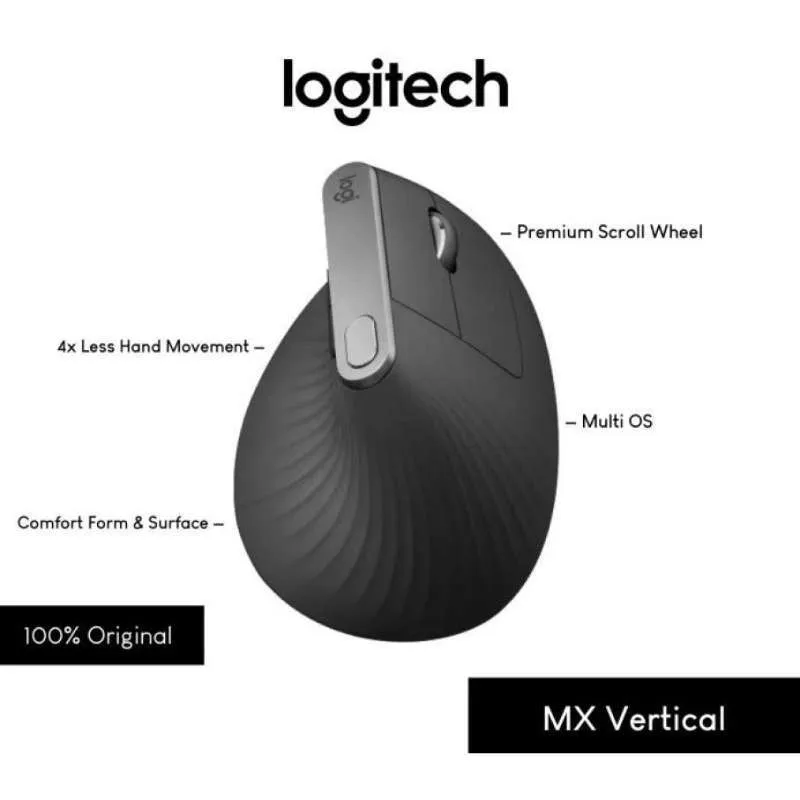 Logitech MX Vertical Advanced Ergonomic Premium Mouse Harga & Review ...