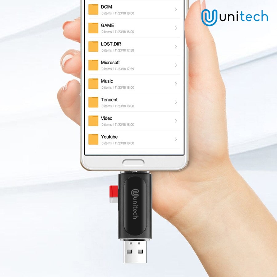 Unitech Memory Card Reader OTG 2in1 Harga & Review / Ulasan Terbaik di