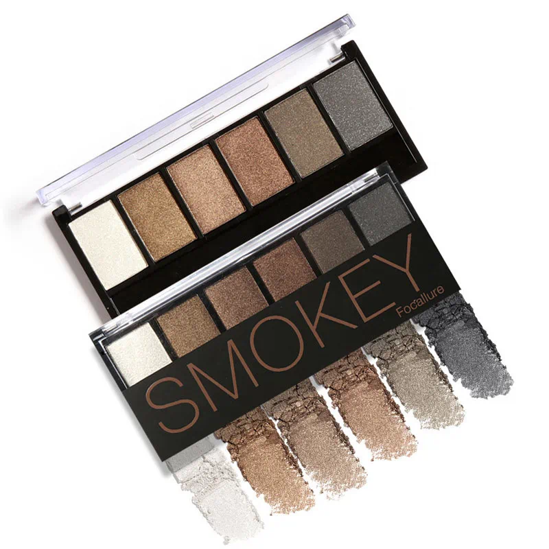 Focallure 6 Colors Glamourous Smokey Eyeshadow Pallete