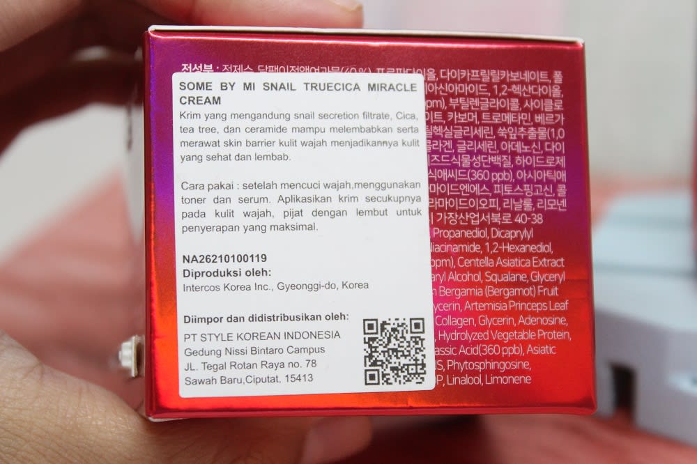 Some By Mi Snail Truecica Miracle Repair Cream Moisturizer Harga