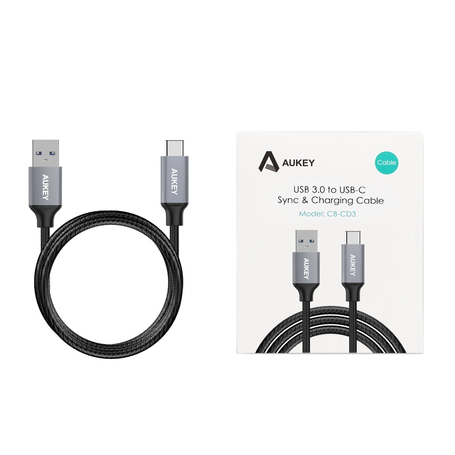 รีวิวสินค้า AUKEY สายชาร์จเร็ว ไนล่อนถัก USB 3.0 Type-C USB Cable พร้อม .