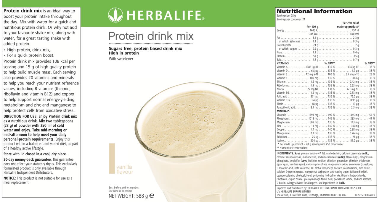 รีวิวสินค้า HERBALIFE Nutrition Protein Drink Mix พร้อมราคาที่ดีที่สุด