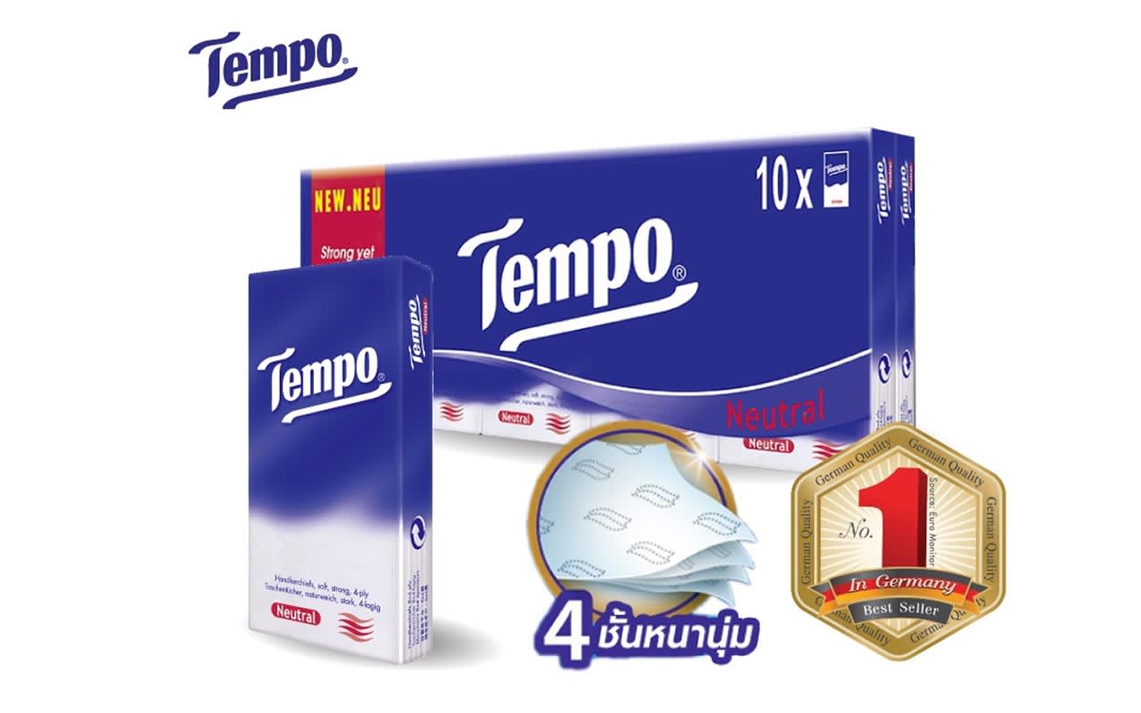 ทิชชู่เช็ดหน้า Tempo Tissue Neutral