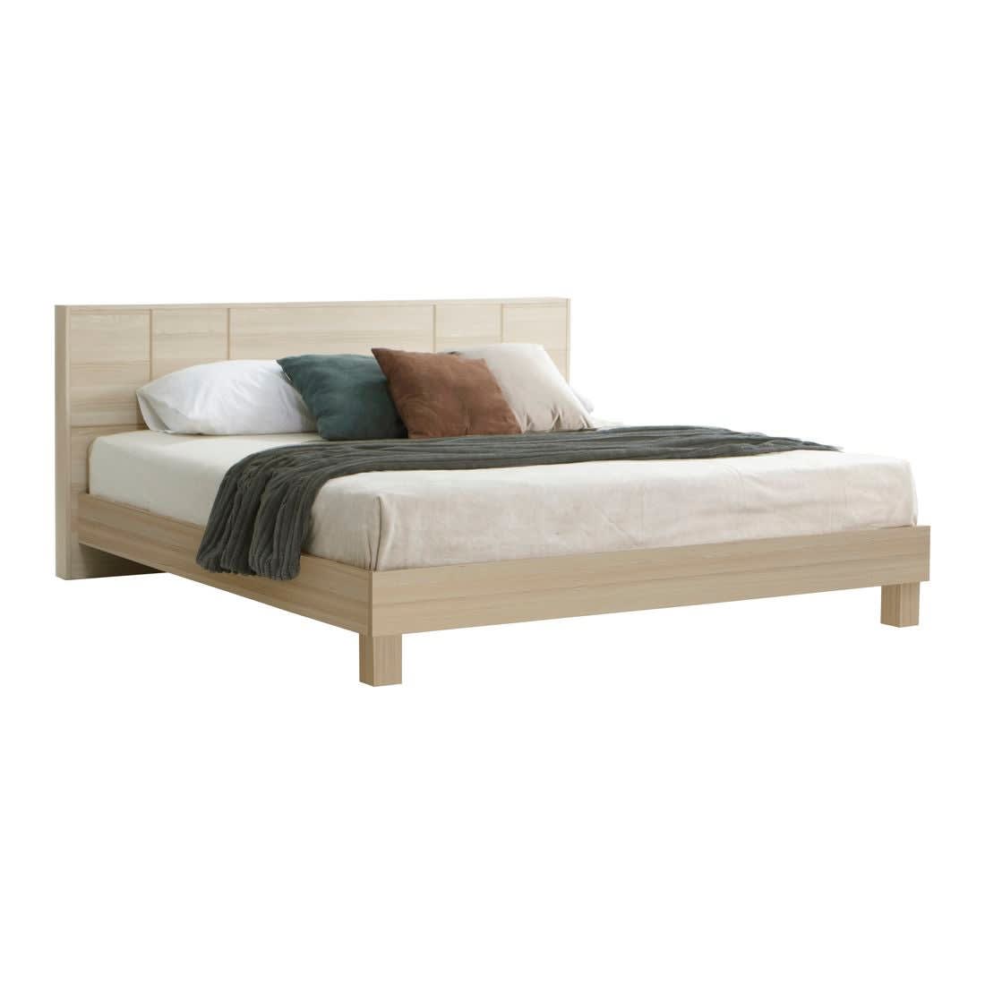 Koncept Furniture เตียงนอน 6 ฟุต รุ่น Hakone สีไม้อ่อน-1