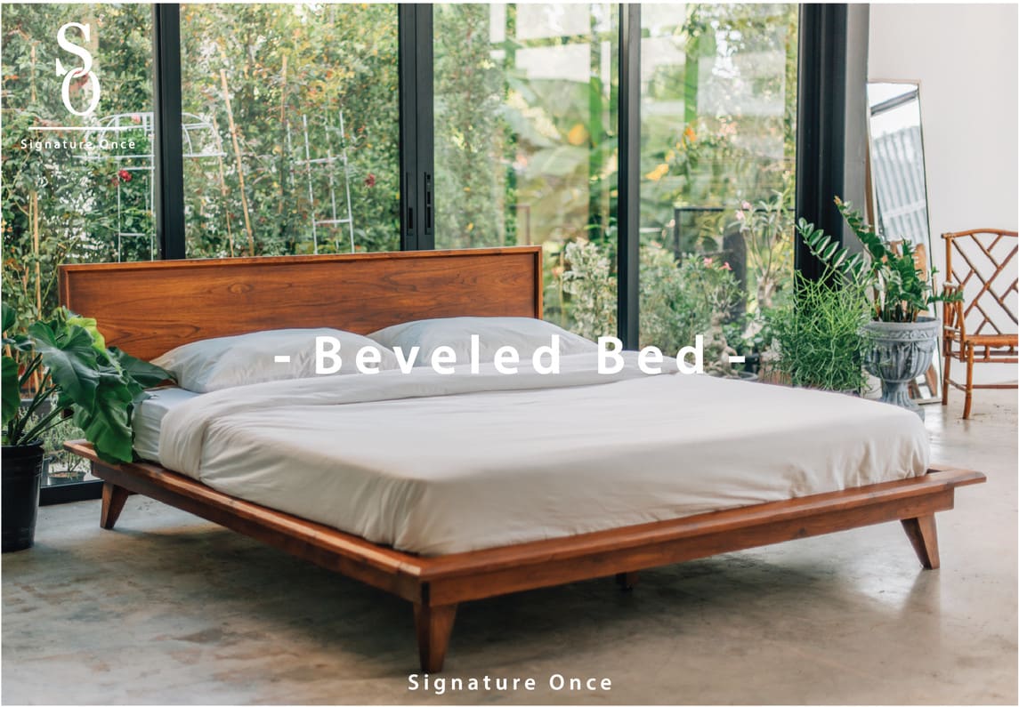 Signature Once เตียงนอนไม้สัก รุ่น Beveled-1
