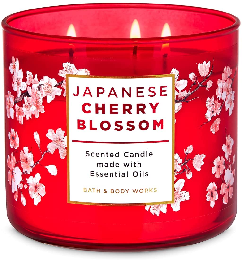 เทียนหอม Bath and Body Work 3 หัว กลิ่น JAPANESE CHERRY BLOSSOM