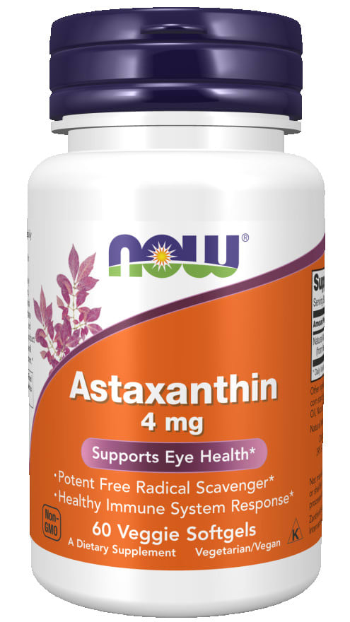 NOW Foods Astaxanthin, 4 mg, 60 Veggie Softgels_1