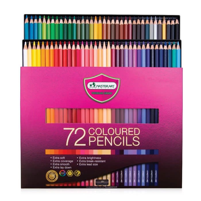 Master Art ดินสอสีไม้มาสเตอร์อาร์ต แท่งยาว Premium Grade 72 สี-review-thailand