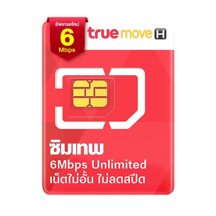 ซิมรายปี ทรู : ซิมเทพ 6Mbps Unlimited-review-thailand