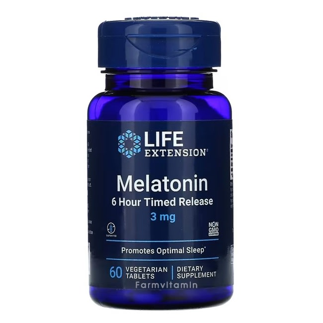 อาหารเสริมช่วยนอนหลับ Life Extension Melatonin 3 มก. (60 เม็ด) -review-thailand