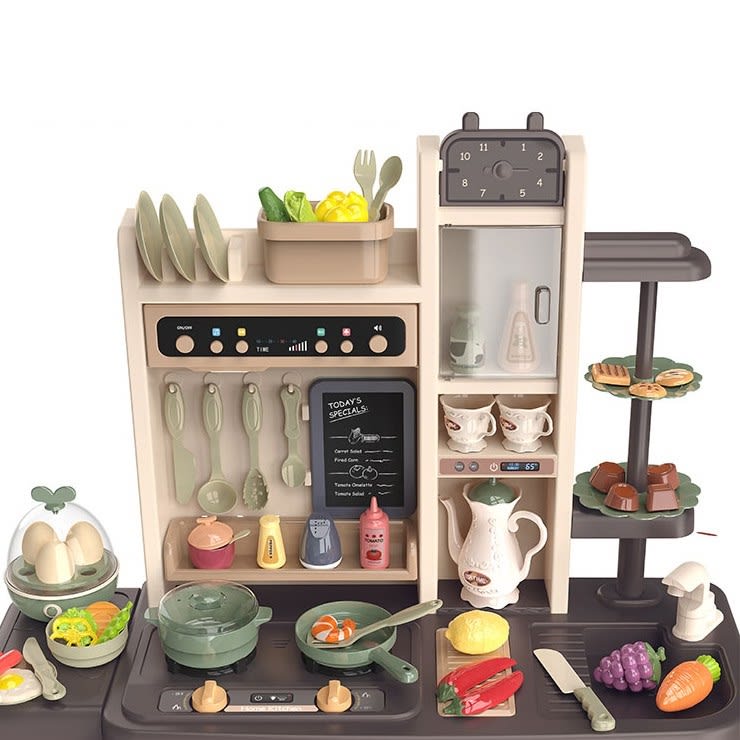 Kitchen Play Set ชุดครัวของเล่นเด็ก ชุดครัวจำลอง มีเสียง มีไฟ มีควัน | ของเล่นเสริมพัฒนาการ ของเล่นจำลอง บทบาทสมมุติ-review-thailand