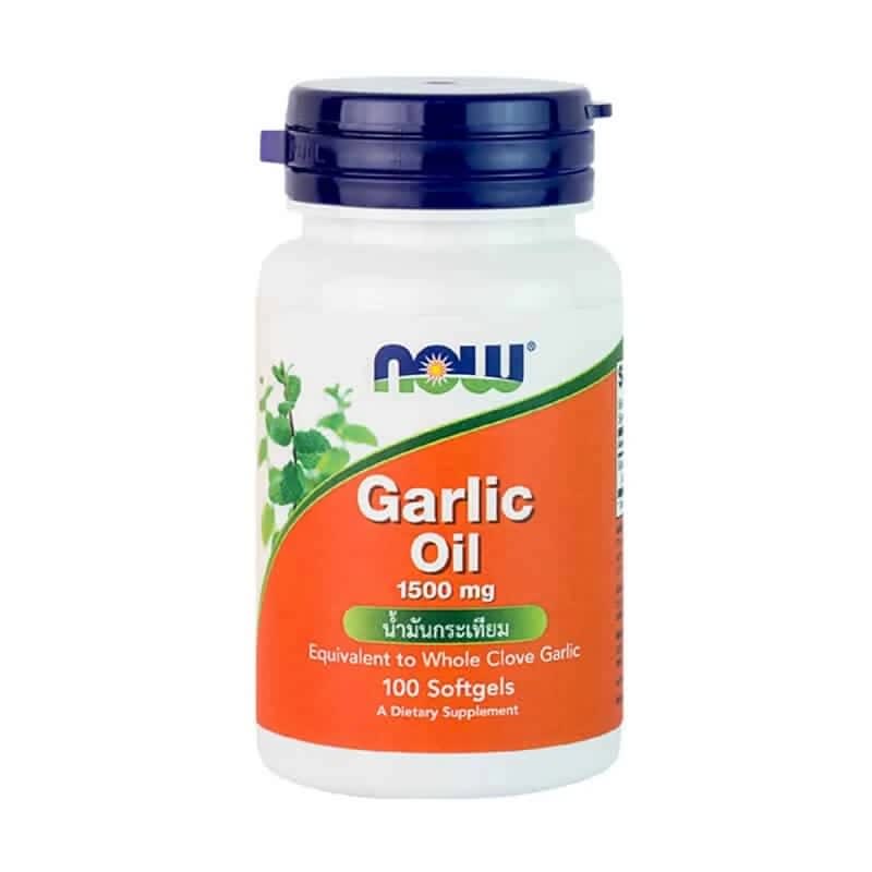 Now Foods น้ำมันกระเทียม 1500 มก. Garlic Oil-review-thailand