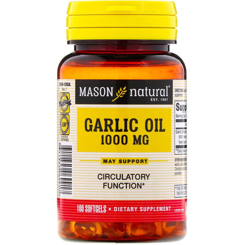 น้ำมันกระเทียม Mason Natural, Garlic Oil-review-thailand