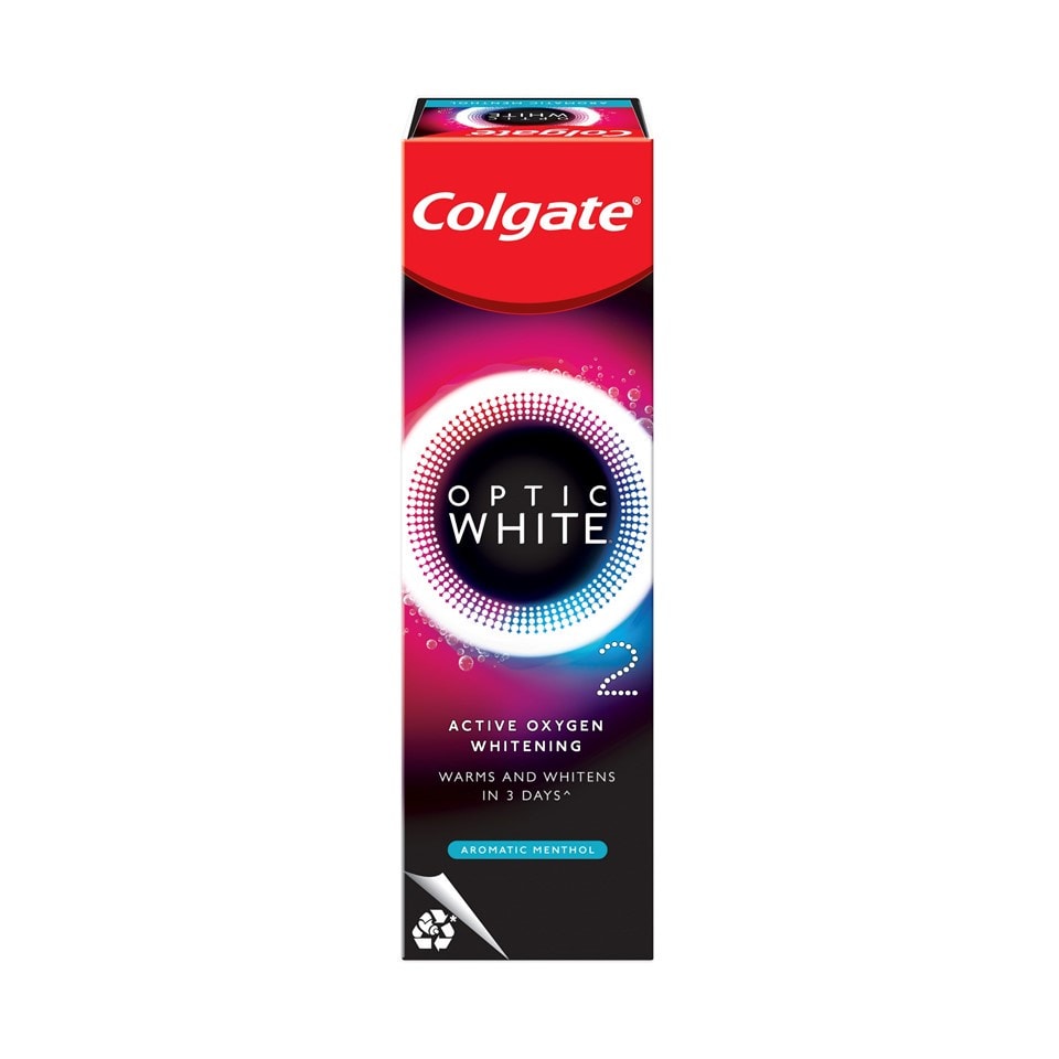 ยาสีฟันฟันขาว Colgate Optic White O2 Aromatic Menthol Toothpaste-review-thailand