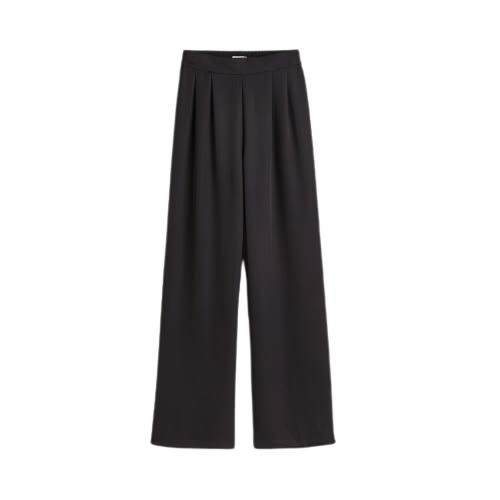 H&M กางเกงทำงานผู้หญิง กางเกงขายาวทรงกว้าง-review-thailand