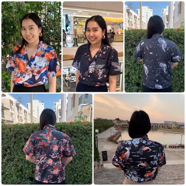 เสื้อสงกรานต์ลายดอก  (Songkran Floral Shirt)