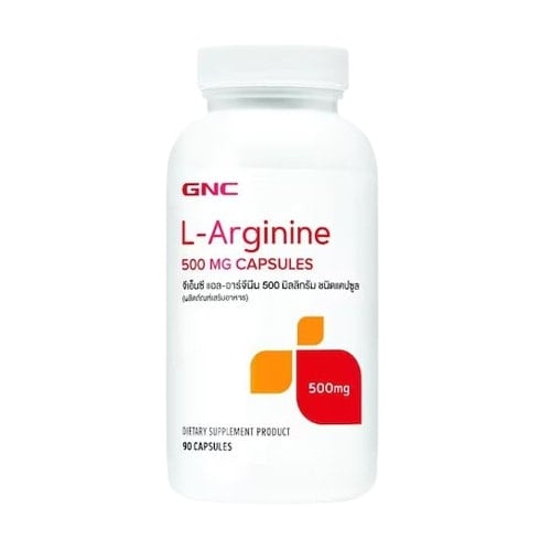 GNC แอล-อาร์จินีน 500 มก. 90 แคปซูล