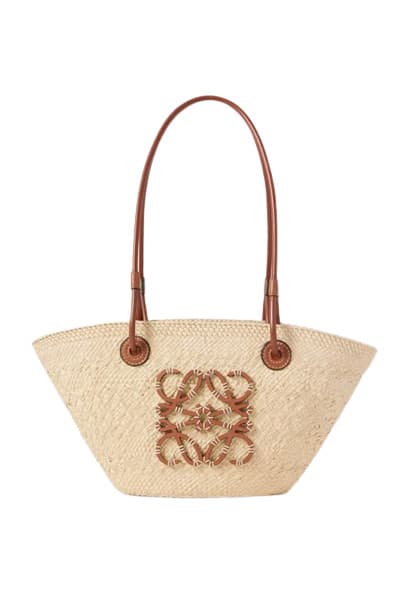 LOEWE - Paula's Ibiza leather-trimmed woven raffia tote