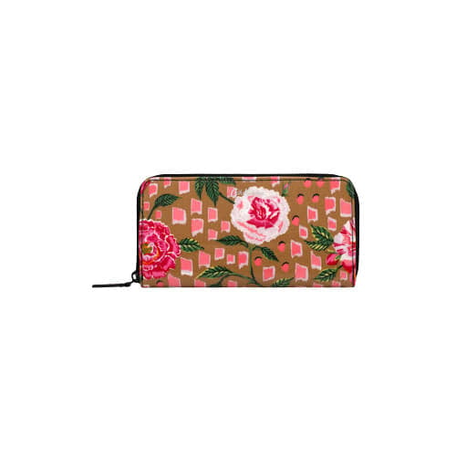 Cath Kidston - Continental Zip Wallet Tea Rose Camel