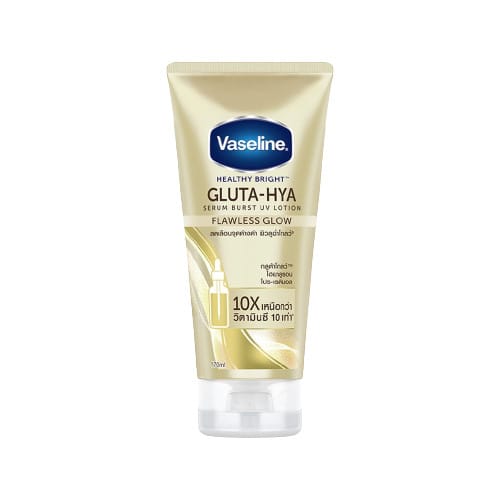 Vaseline - วาสลีน เฮลธี้ ไบรท์ กลูต้า ไฮยา เซรั่ม เบิสท์ ยูวี โลชั่น ฟลอเลส โกลว์ 170 มล.