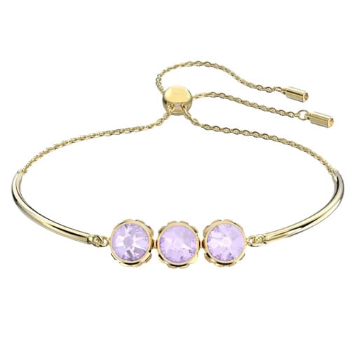 Swarovski - Orbita bracelet Round cut, Multicolored, Gold-tone plated