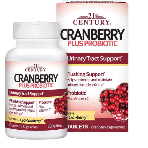 แครนเบอร์รี่สกัดแคปซูล 21st Century Cranberry plus Probiotic 60 Tablets