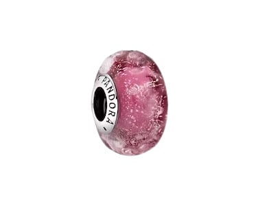 ชาร์ม Pandora - ชาร์มแก้ว Murano สีชมพู