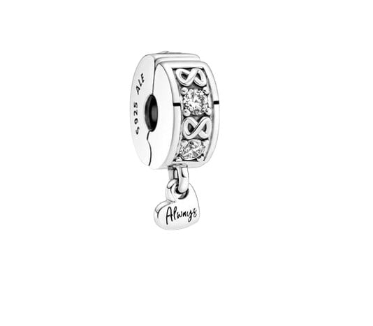 ชาร์ม Pandora - ชาร์ม Infinity sterling silver clip