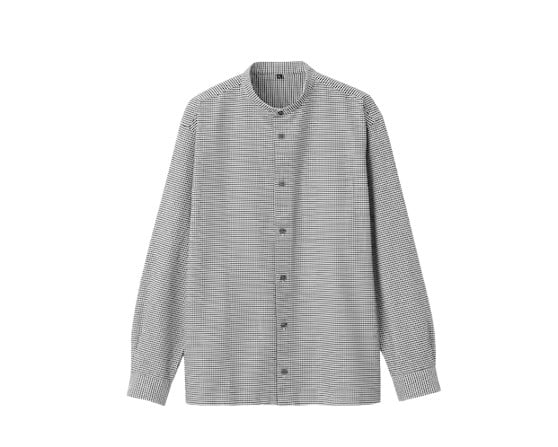 เสื้อเชิ้ตผู้ชาย Muji รุ่น Wash Oxford Stand Collar