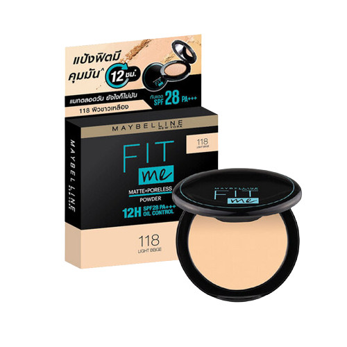 แป้งพัฟเมย์เบลลีน ฟิตมี - Maybelline FIT ME Matte+Poreless Powder