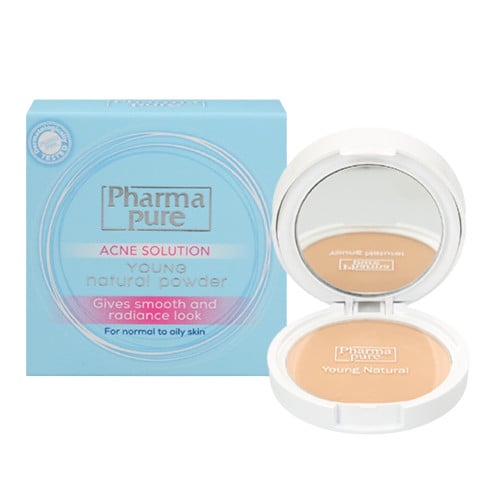 แป้งพัฟ Pharma Pure Acne solution Young Natural Powder