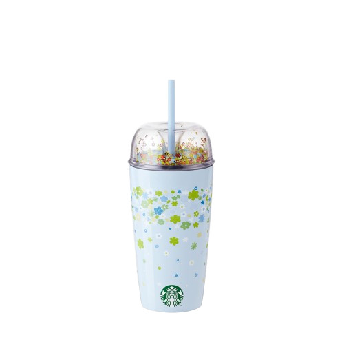แก้ว Starbucks เก็บความเย็น Floral Blue Cold Cup Tumbler