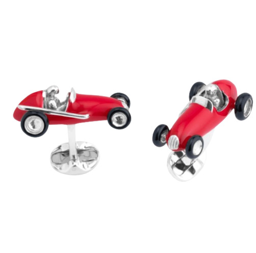 Deakin & Francis - Sterling Silver Racing Car Cufflinks