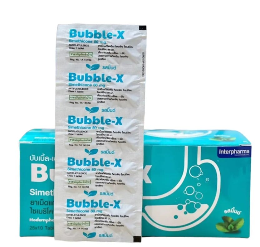 ยาแก้ท้องอืด Interpharma Bubble-X