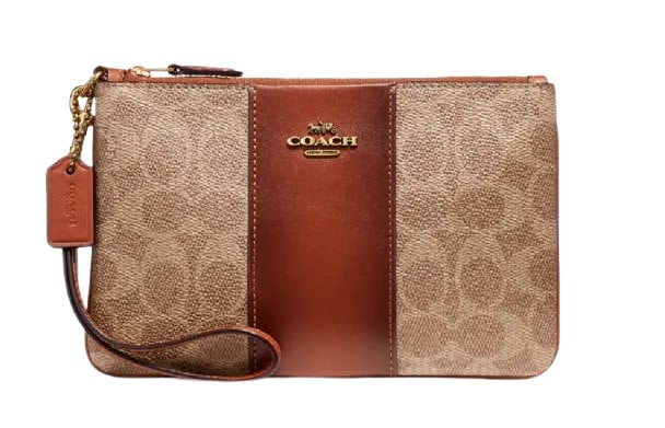 Coach รุ่น Small Wristlet in Colorblock Signature Canvas