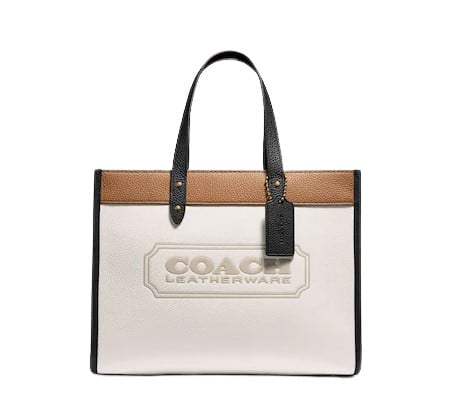 Coach รุ่น Field Tote 30 in Colorblock with Coach Badge