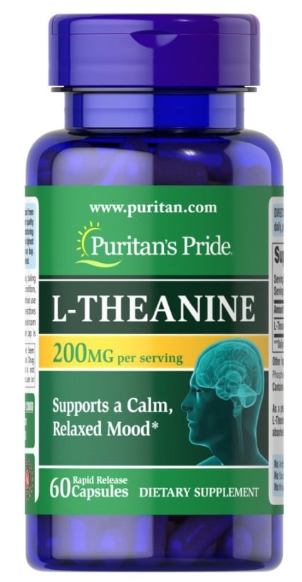 อาหารเสริม แอลธีอะนีน Puritan's Pride L-Theanine 200 mg