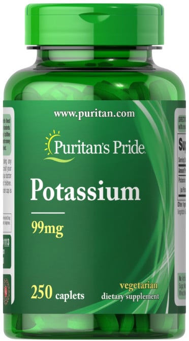 อาหารเสริม โพแทสเซียม Puritan's Pride Potassium 99 mg