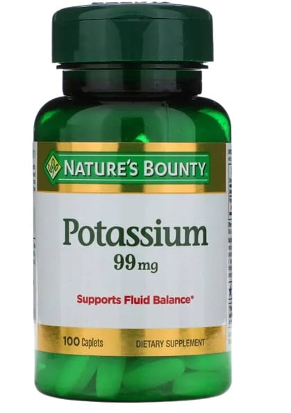 อาหารเสริม โพแทสเซียม Nature's Bounty Potassium 99 mg