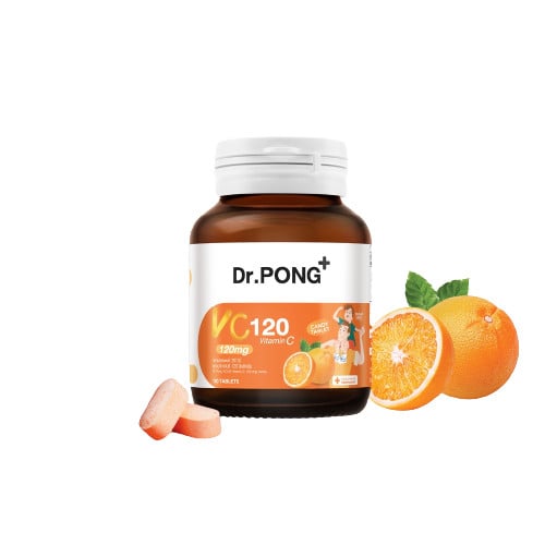 อาหารเสริมแก้ภูมิแพ้ Dr.Pong VC120 Vitamin C 120 mg