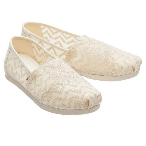 TOMS รุ่น Alpargata Natural Chevron Lace (A)