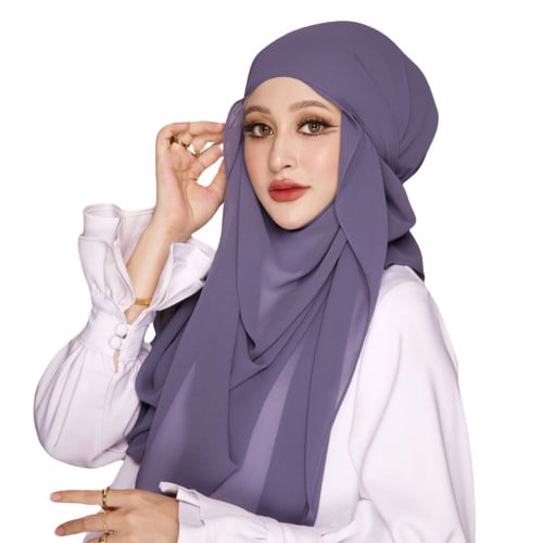 ผ้าคลุมฮิญาบ Sairahijab รุ่น Premium Habibi Chiffon