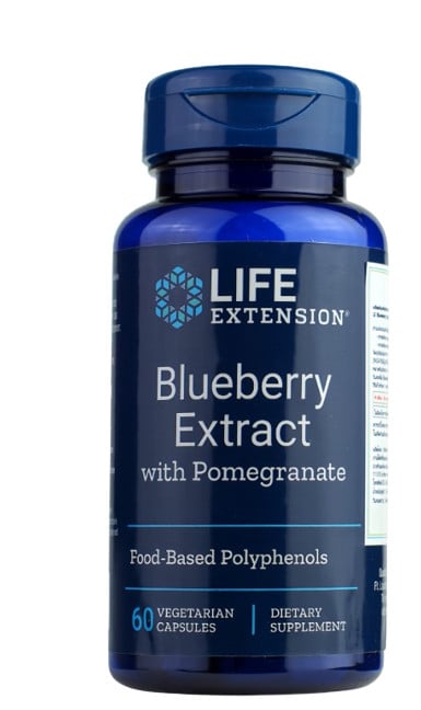 อาหารเสริม Life Extension Blueberry Extract and Pomegranate Extract