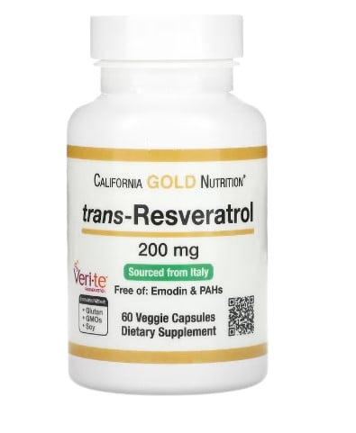 California Gold Nutrition Trans-Resveratrol 200 mg