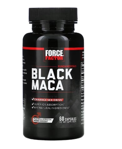 อาหารเสริม Force Factor Black Maca 1,000 mg